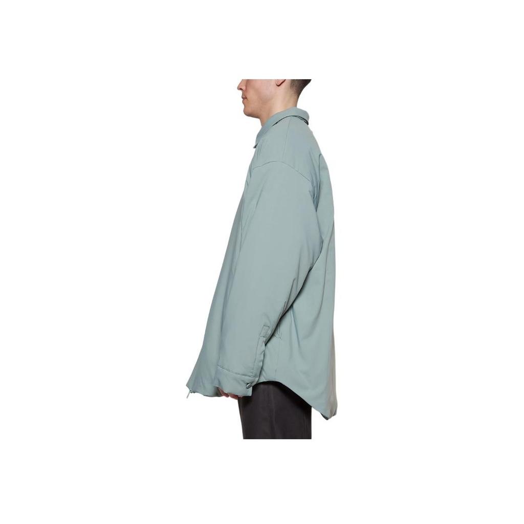 Fear of God Essentials Filled Nylon Shirt Jacket Sycamore Men Outerwear Green 202BT224041F
