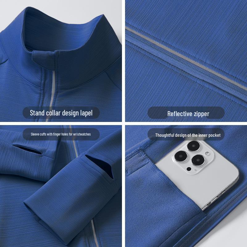 Unisex Quick-Dry Long Sleeve Sports Jacket for Autumn/Winter