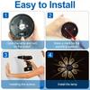 2/4PCS Solar Peacock Projection Lights Waterproof Outdoor LED Wall Lamp Solar Fence Light for Yard Garden Lawn Christmas Decoration
