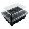12 Cells Plastic Nursery Pots with Breathable Hole Planting with Dome Base Garden Grow Box Plant Seed Tray Kit Germination Box