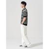 8seconds Multi-Stripe Collared Short-Sleeve Knit Brown