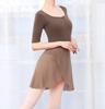 ProDance Lace Long Sleeve Ballet Leotard PLL002W Brown Gray/Brown (L, Skirt)