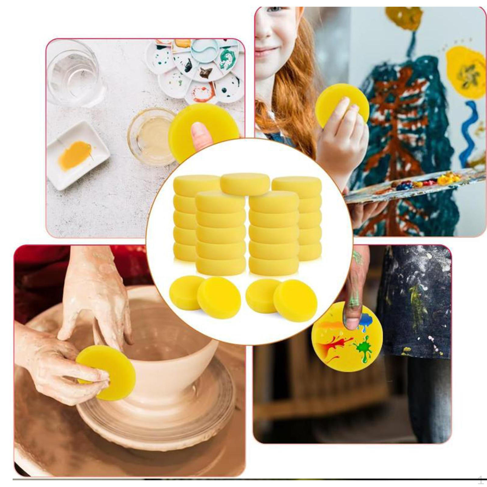

25 штук круглых губок для рисования, детские принадлежности для рисования, керамика для гончарного дела, для акварели