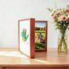 DIY Magnetic Folding Wooden Photo Frame, Tabletop Handprint Display Frame