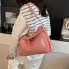 Tote Bag Large Capacity Handbag Solid Color Underarm Packs Fashion Retro PU Tote Bag  Outdoor