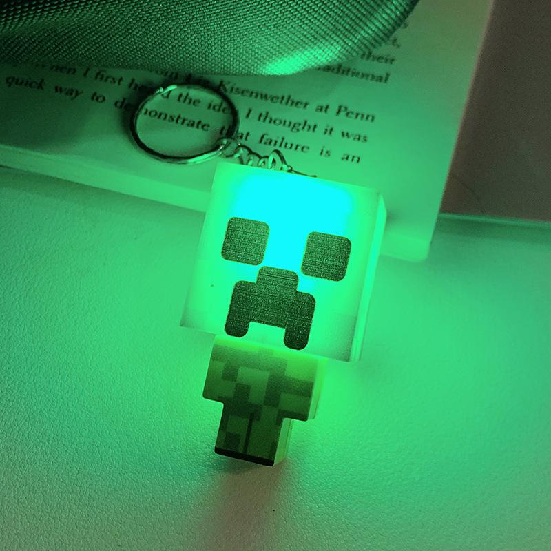 My World Movie-Inspired Glowing Figurine Keychain Pendant - Night Light Gift