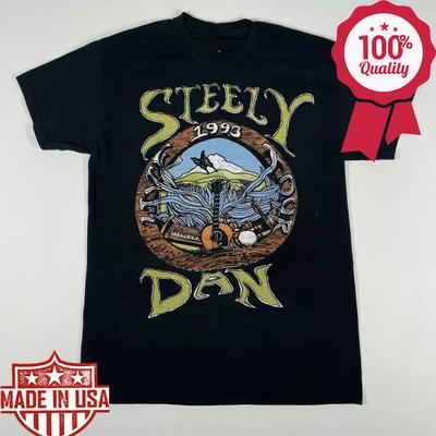 Rzadka koszulka zespołu Steely Dan z 1993 roku, krótki rękaw, czarna, wszystkie rozmiary, unisex S-5XL, koszulka unisex