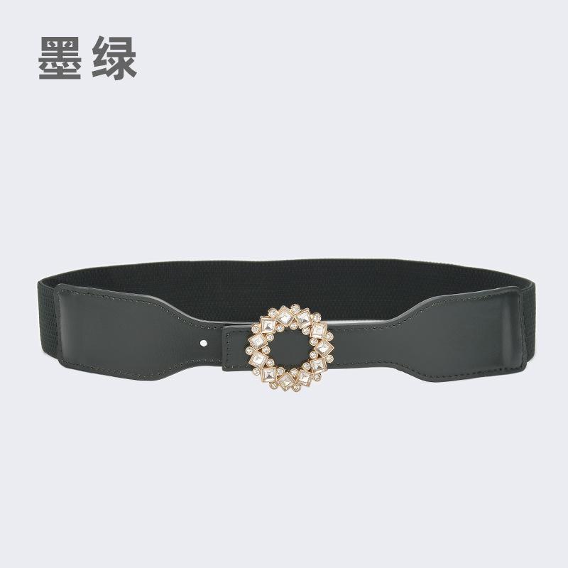 Rhinestone Belt Loose Tight Belt Women'S Elastic Elastic Wide Narrow Waist Seal Women'S Dress Thin Belt Skirt