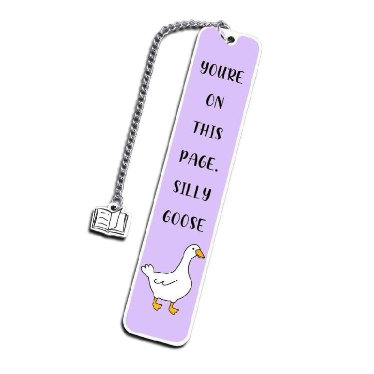 

Metal Bookmarks for Book Reading Silly Gooses Page Marker Creative Bookmarks Stylish Book Markers Lovely Bookmarks фіолетовий