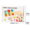 Montessori DIY Wooden Flower Puzzle Board Game With Cards Shape Color Cognition & Matching Geometric Educational Toy For Kids