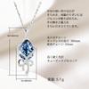 [Richapex] Women's Necklace Pendant Crystal Hypoallergenic Women's Clavicle Chain Accessory Popular Fashion Jewelry Cute Gift Birthstone Blue