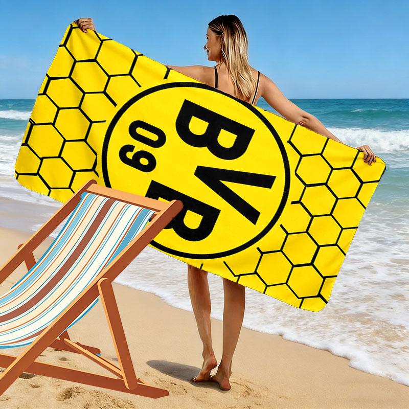 Brave BVB Logo Print Beach Towel, Large Soft Quick Dry Towel for Beach Camping Swimming