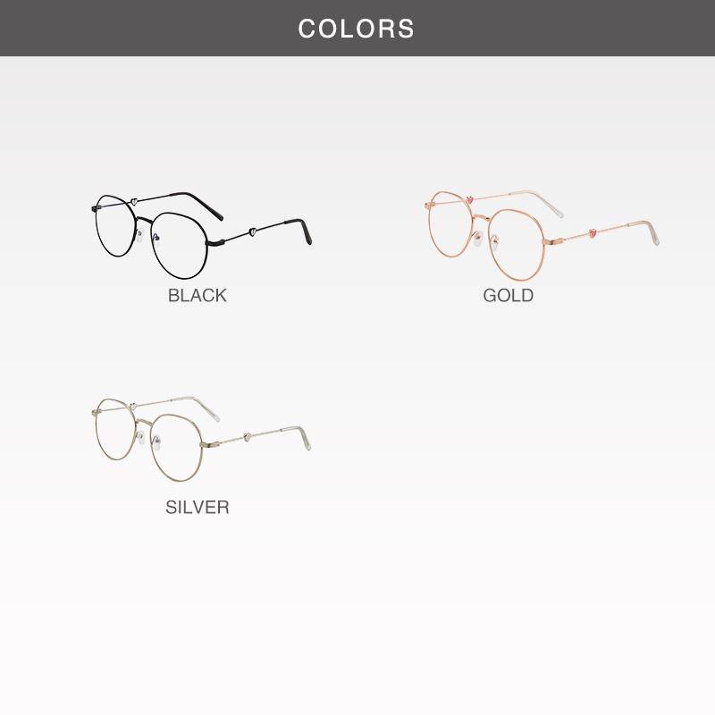 -0.5 To -4.0 Heart Pattern Leg Nearsighted Glasses Finished Student Literary Spectacle Women Myopia Glasses Optical Eyewear