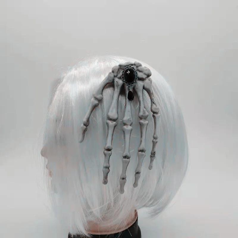 Skeleton Hand Bone Rose Hairpin Headwear Headband Accessory Props  Gift Girl Halloween Decoration