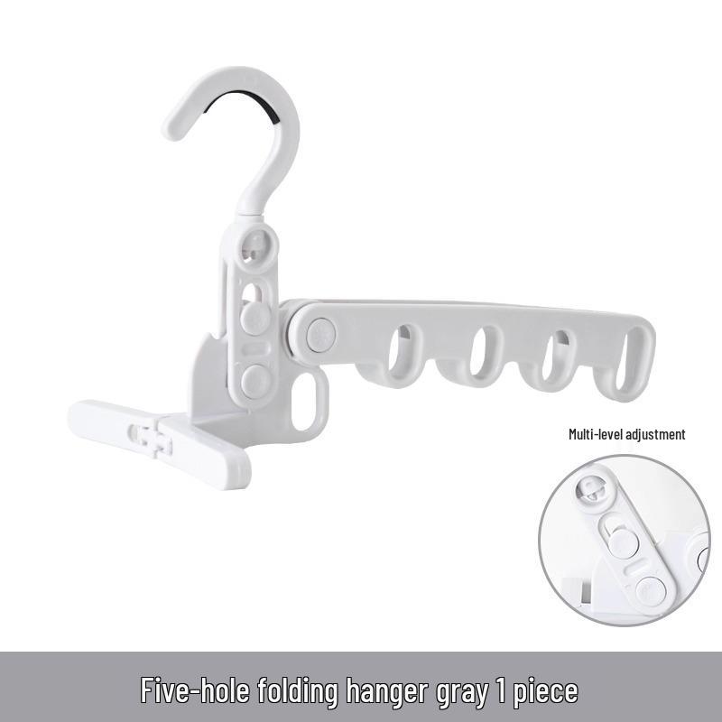 

Foldable Multifunctional Travel Clothes Drying Rack and Hanger Gray Foldable Hanger 1 pc