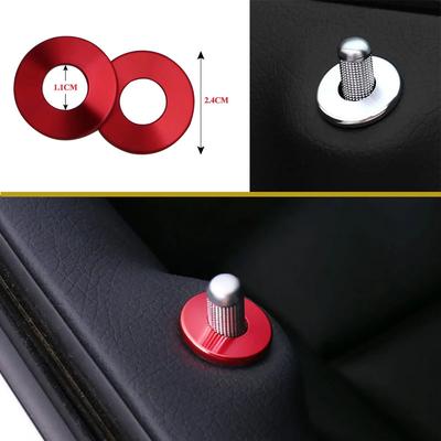 4 pasadores de cerradura de puerta, embellecedores de cubierta para Mercedes-Benz CE GLC clase W205, anillos de cerradura de puerta de coche, embellecedores de cerradura de puerta.
