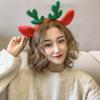 Face Cloth Female Christmas Korean Style Head Hoop Antler Headband Hair Accessories Women Hair Band