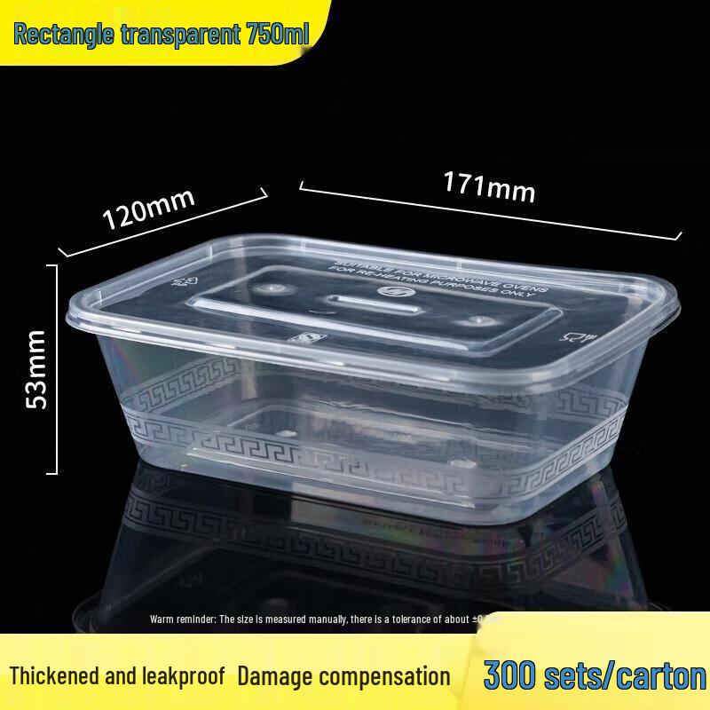 Одноразовые прямоугольные пищевые контейнеры JingJingRS
