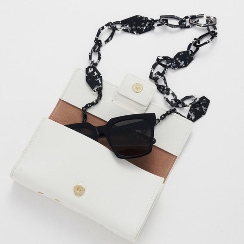 SPRING STRINGS ACETATE CH L Geo _ Black White