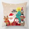 Christmas Cartoon Patterns Throw Pillow Cover With Short Plush Print For Living Room Sofa Decoration Cushion Cover Pillow Covers