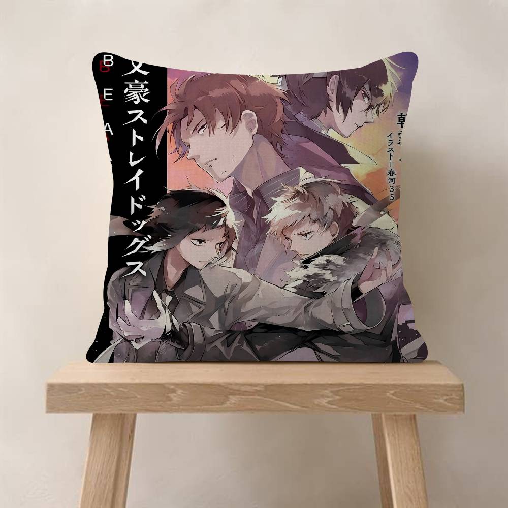 Anime BBungo SStray DDogs Pillow Anime Pillow Sofa Bed Head Pillow Cover Cushion Cover Fashion