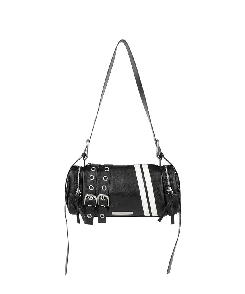 Illigo Line Buckle Cylinder Bag Black