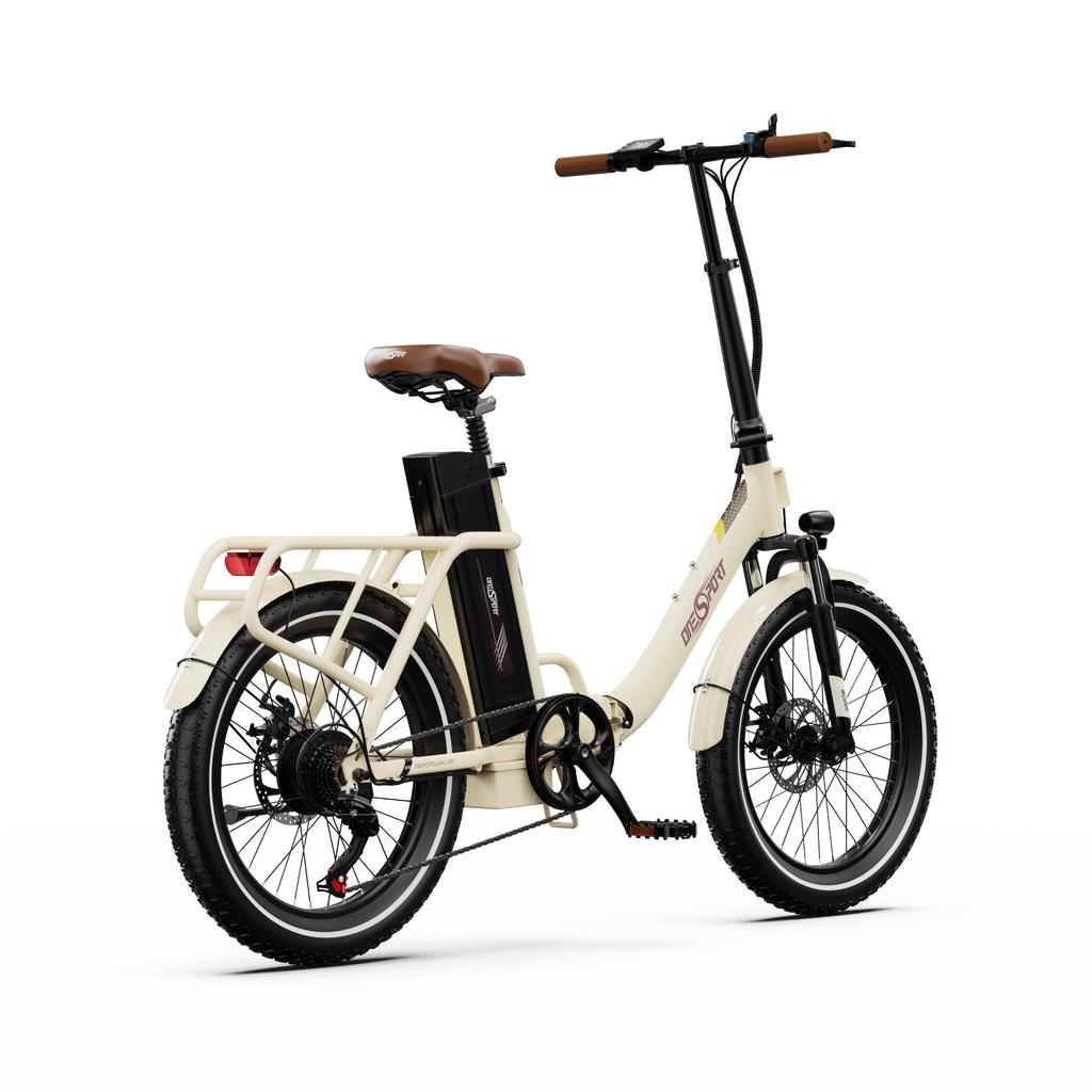"ONESPORT OT16-2 Folding E-Bike - 250W Motor, 120km Range, 20" Tires, Shimano 7-Speed, IPX5 Waterproof, Compact Design"