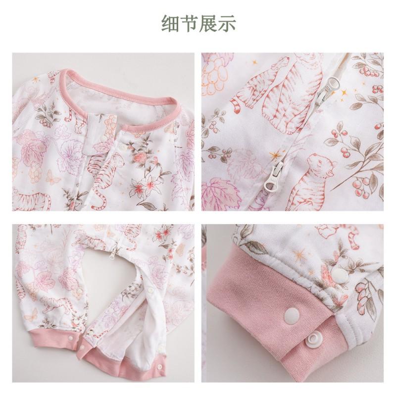 Bamboo Cotton Toddler Sleeping Bag Air Conditioned Room Split Leg Design Anti-Bacterial A-Class Safety