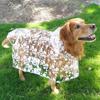 Waterproof Dog Raincoat Cape With Transparent Sakura Print Small Medium Large Breeds Including Corgi Shiba Poodle French