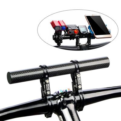 Outdoor Lamp Mount Bicycle Bike Handlebar Extender Fiber Aluminum Alloy Double Tube Bracket