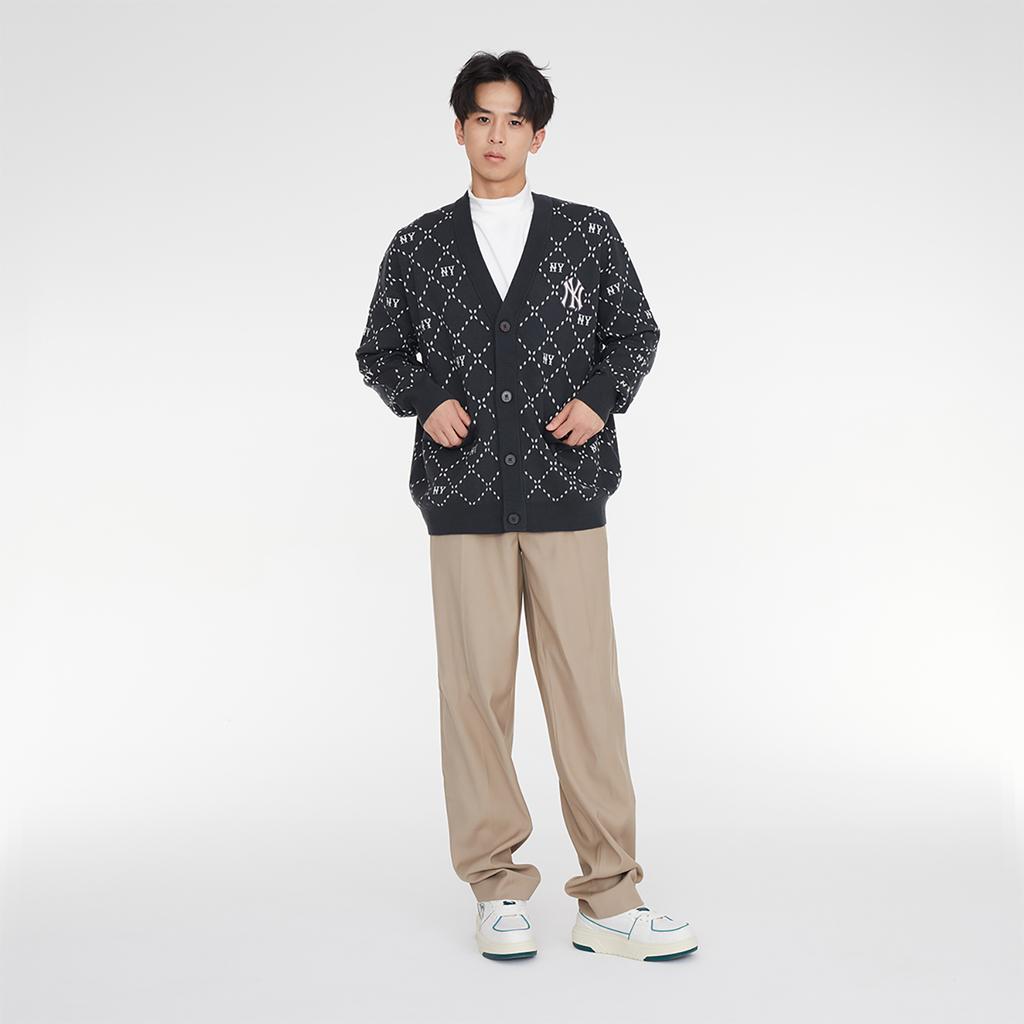 New MLB Knitwear Unisex Charcoal Gray 3AKCM0134-50CGS