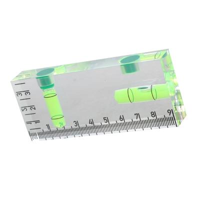 Acrylic Check Bubble Level Tool Mini Level Tool with 90°/180° Level Bubbles Construction Tool Strong Magnetic Base