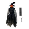 Light-Up Witches with Stakes Halloween Decorations Outdoor Holding Hands Screaming Witches Sound Activated Sensor Decor Dropship