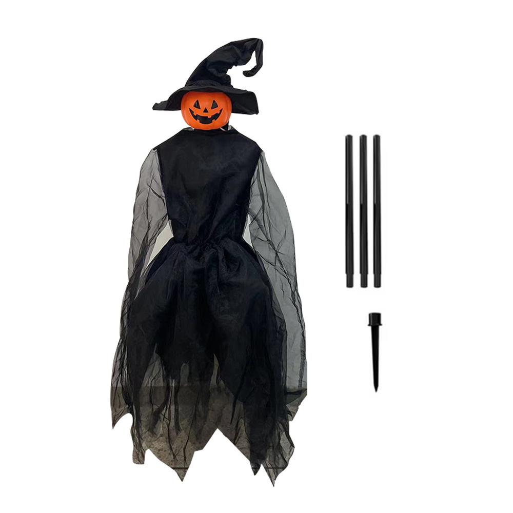 Light-Up Witches with Stakes Halloween Decorations Outdoor Holding Hands Screaming Witches Sound Activated Sensor Decor Dropship