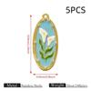 5/8Pcs Vintage Flower Enamel Charm Pendant Stainless Steel Drop Oil Floral Beads For Diy Necklace Bracelet Jewelry Making