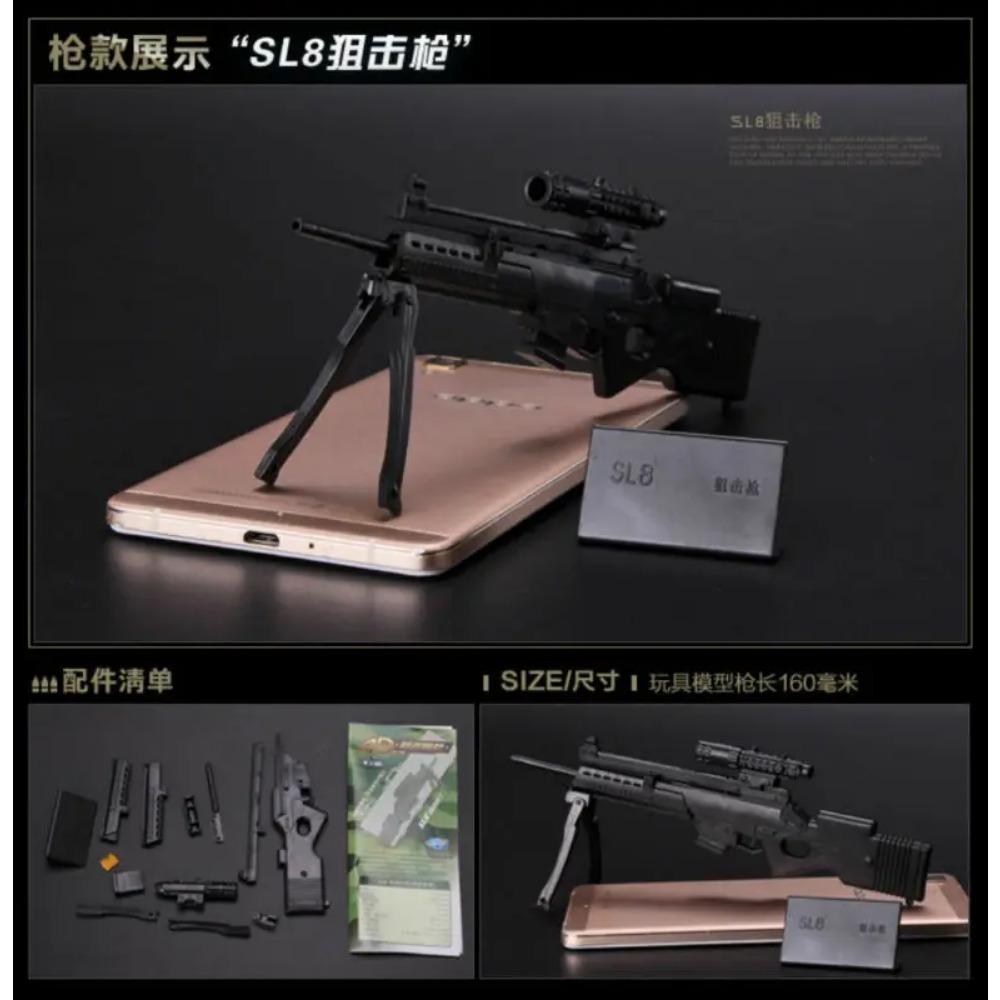 1:6 Scale Toy Mini Gun Model M134 MG42 AK47 98K Rifle Puzzles Building Bricks Assembly Weapon Scene Sandpan Game Toy