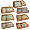 Handmade Rattan Shell Colorful Storage Tray for Living Room Light Luxury Picnic Snack Dry Fruit Tea Cup Restaurant