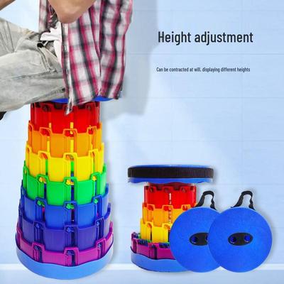 Ρυθμιζόμενο Τηλεσκοπικό Φορητό Πτυσσόμενο Σκαμπό για Υπαίθριες Μετακινήσεις & Κάμπινγκ