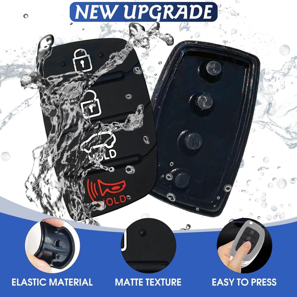 3 Pack Key Fob Button Pad Replacement Fits for Hyundai Santa Fe Sonata Sport  2018 2017 2016 2015 2014 2013 Keyless Entry Remote Control Car Key