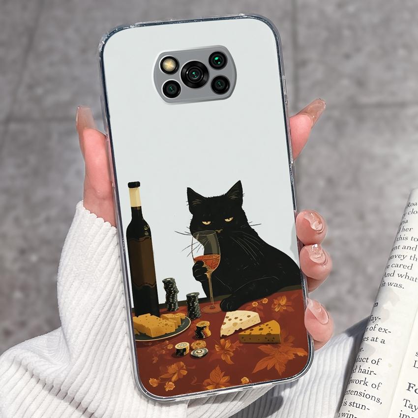 Clear Phone Case For Xiaomi Poco X3 X4 NFC X5 X6 X7 Pro F3 F4 GT F5 Soft TPU Casing Retro Pocket Watch Patterns Shockproof Shell For Xiaomi Cover Capa