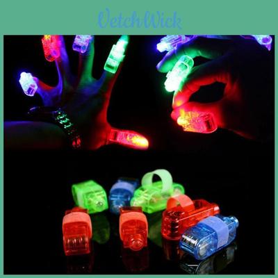 Lumières LED colorées pour doigts pour encouragements festifs Anneaux laser en plastique Accessoires Fourniture en gros