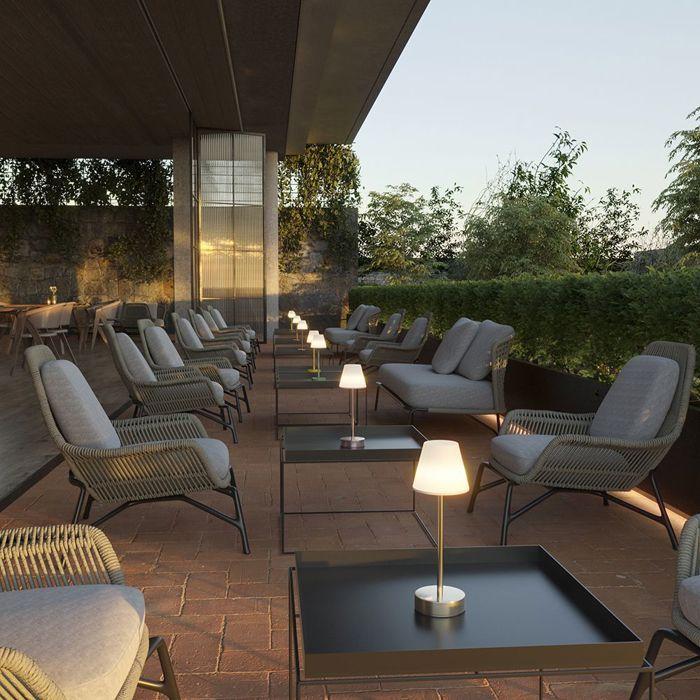 Lampe à poser - moovere - 30 - rechargeable - anthracite - moderne