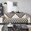 Plush Sofa Cushion Autumn And Winter Nordic Simple New  Thickened Non-Slip Cover Winter Leather Straight Row Seat Cushion