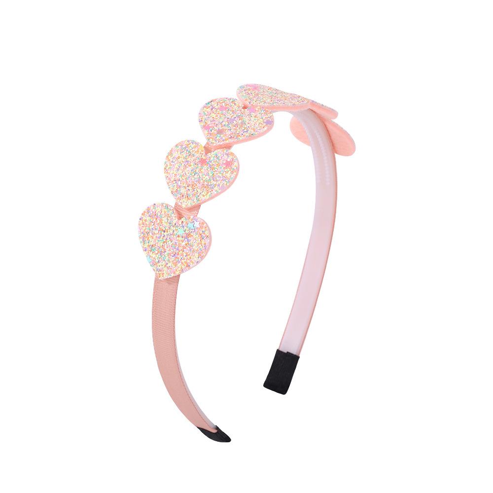 Children'S Candy Color Love Green Onion Powder Headband Cute Princess Gradual Change Rainbow Color Headband Hair Accessories 2544