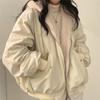 Giacca Bomber da Donna con Cappuccio Foderato in Pile e Zip-Up Cappotto Invernale Casual