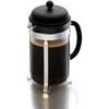 French Press with Plastic Lid - BODUM - Caffettiera - 12 Cups - 1.5 L - In Tritan - Stainless Steel Frame
