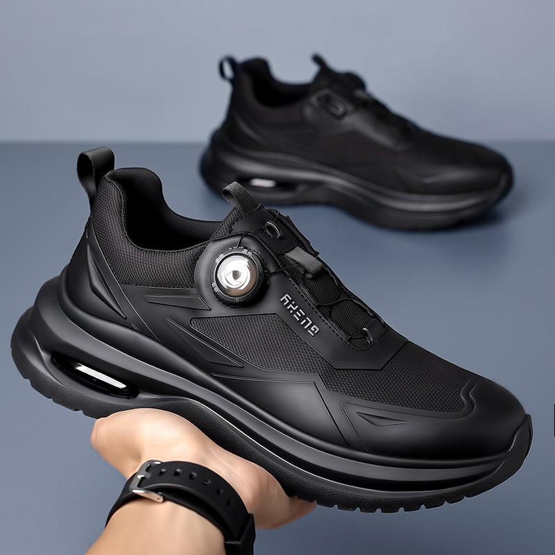 Fashion 2025 New Men's Shoes Low-top Rotating Buckle Sports Casual Trendy Outdoor Air Cushion Sports Leisure Thick Soled Dad Shoes
