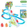 Electric Track Slide Toys Assembly Design Electric Dinosaur Stair Toy Early Education Exercise Hands On Skills for Boys Girls