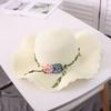 Willow flower straw hat women's wavy edge big brim sun hat summer outdoor sun protection hat travel visor parent-child hat