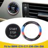 For BMW 3 5 Series E90 E60 X5 Black Engine Start Stop Push Button Cover Sticker